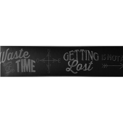 Vinylové bordury na zeď L73807, rozměr 13,25 cm x 5 m, Waste of Time - černý, Ugépa – Zboží Dáma