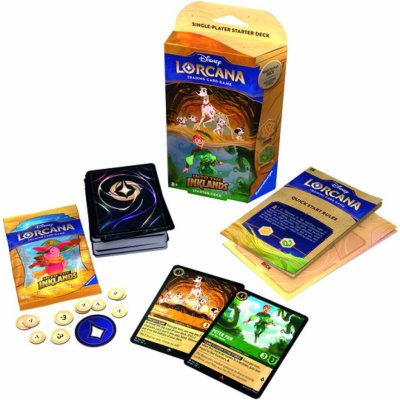 Disney Lorcana: Into the Inklands Starter Deck Amber / Emerald – Zboží Mobilmania