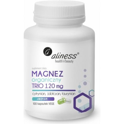 Aliness Organic Magnesium TRIO 120 mg with B6 (P-5-P) 100 kapslí – Hledejceny.cz