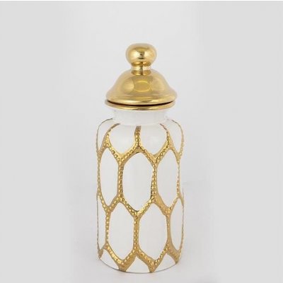 Eurolamp Keramická dóza 31x12,5 cm zlatá/bílá EU0508 – Hledejceny.cz