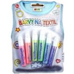 SMT Creatoys Barvy na textil perleťové 6 ks na kartě 14x20cm – Sleviste.cz