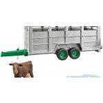 Bruder 2227 Přívěs na hospodářská zvířata velký + kráva – Zboží Dáma
