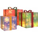 zahrada-XL Svítící vánoční dárky 3 ks 64 teple bílých LED – Hledejceny.cz