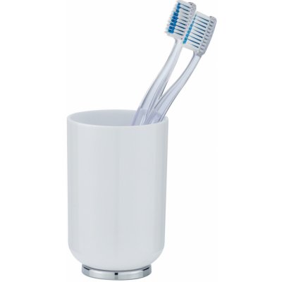 Wenko Kelímek na zubní kartáčky Posa plastový 7 x 11 x 7 cm bílý/chromový – Zboží Mobilmania