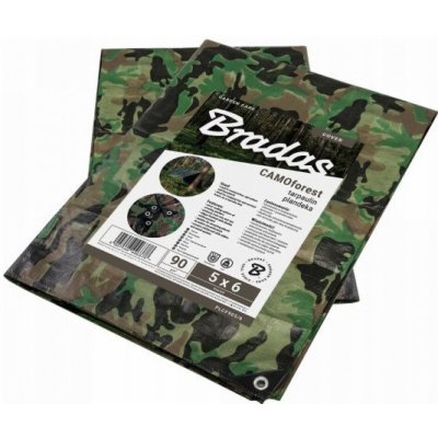 Bradas Plachta maskovací 6 x 12 m 90g CAMOforest PLCF906/12 – Zboží Dáma