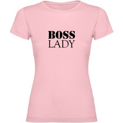 Tisknemena.cz Dámské tričko BOSS LADY světle růžová – Zboží Dáma