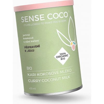 SENSE COCO Bio Kari Kokosové mléko jemné 400 ml – Sleviste.cz