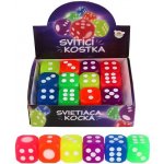 Teddies Kostka hrací svítící silikon 3x3cm 6 barev 24ks v boxu – Zboží Mobilmania