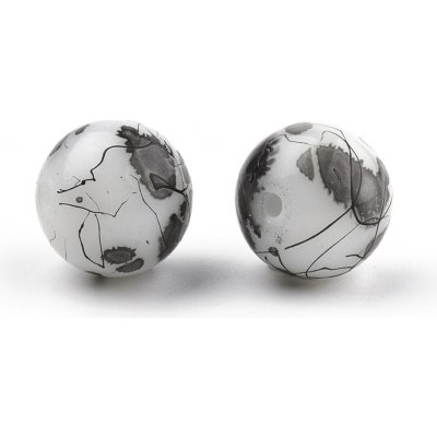 Skleněné korálky - černé, 4 mm, průvlek 1,1-1,3 mm – Hledejceny.cz