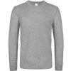 Pánské Tričko B&C pánské tričko s dlouhým rukávem TU05T Sport Grey Heather