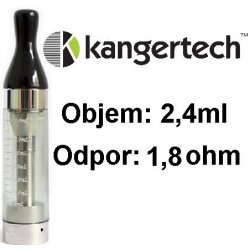 Kangertech CC/T2 Clearomizer 1,8ohm černý 2,4ml