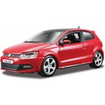 Bburago Kovový model auta Plus VW Polo GTI Mark 5 červená 1:24 – Zboží Mobilmania