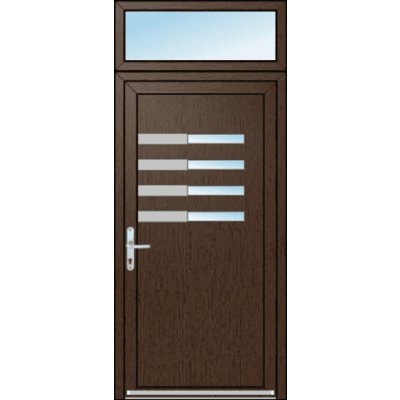 OknaDvereNaMiru.cz Vchodové dveře INOX 1403 + Nadsvětlík 90 x 220 cm – Hledejceny.cz