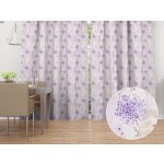 Biante Dekorační závěs PML-069 Fialové květy na bílém 145x150 cm – Hledejceny.cz