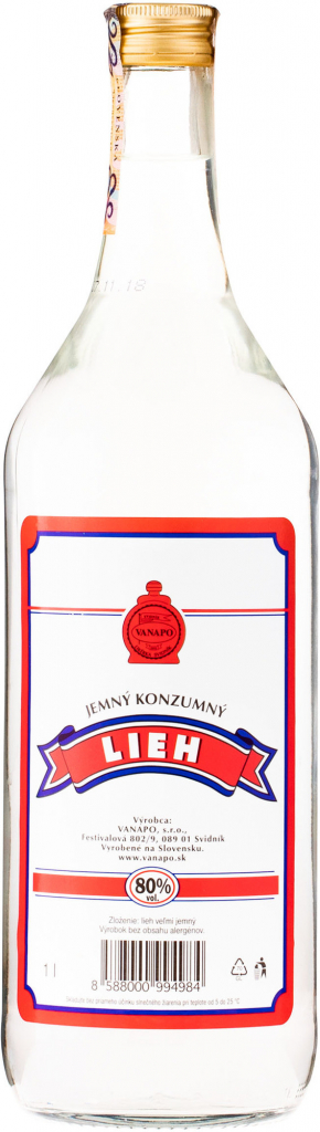Vanapo Líh Konzumní 80% 1 l (holá láhev)