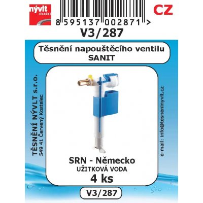 V3/287 SADA těsnění napouštěcího ventilu SANIT 4ks | Zboží Auto