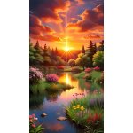 Norimpex diamantové malování Krajina v zapadajícím slunci 40 x 30 cm – Sleviste.cz