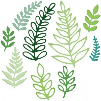 DP Craft Vyřezávací šablony lístky 9 ks 3-8 cm – Zboží Dáma