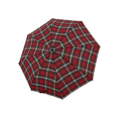 Doppler Carbonsteel Magic Check Red dámský plně automatický deštník červený – Zboží Mobilmania