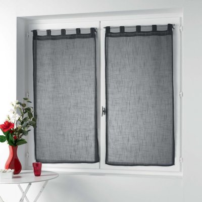 douceur d'intérieur Antracitové záclony v sadě 2 ks 60x160 cm Zazy – douceur d'intérieur – Hledejceny.cz