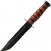 Nůž KA-BAR USMC Fixed Blade Knife Leather Sheath, serrated edge 1218