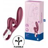 Vibrátor Satisfyer Rabbit vibrátor Touch Me červený silikonový vibrátor na G bod a klitoris