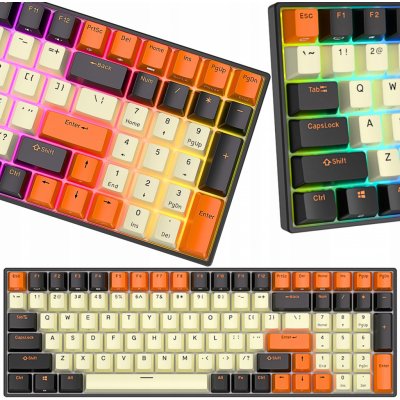 Royal Kludge RK100 RGB Brown switch black-orange – Sleviste.cz