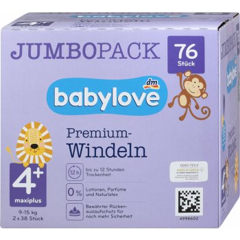 babylove Premium 4+ Jumbopack 76 ks