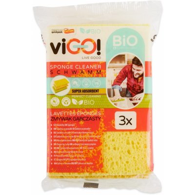 ViGO BIO Houbičky na nádobí celulóza 3 ks