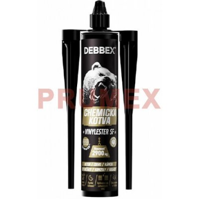 DEBBEX by Den Braven MAMUTÍ SÍLA Chemická kotva VINYLESTER SF Varianta: 380 ml kartuše šedá – Sleviste.cz