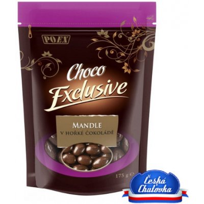 Poex Choco Exclusive Mandle v hořké čokoládě 175 g