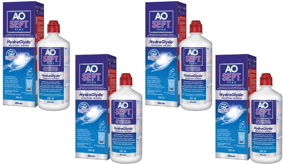 Alcon AO SEPT PLUS HydraGlyde 4 x 360 ml