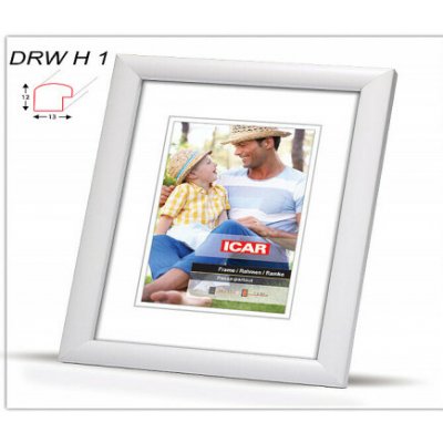 Rámeček dřevěný Icar DRWH 40x40cm, bílý – Zboží Živě