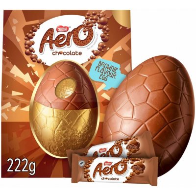 Aero čokoládové vajíčko s příchutí brownie s tyčinkami z mléčné čokolády 222 g – Zboží Dáma