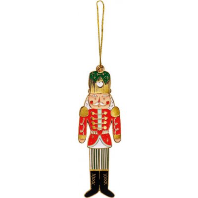 Party Deco Vánoční kovová ozdoba Louskáček 10 cm – Zboží Mobilmania