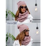 Fashionweek Moderni zimní set čepice a šála FAN01/K40 špinavě růžová – Hledejceny.cz