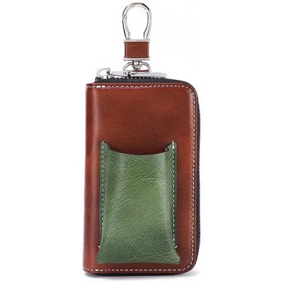 Klíčenka Bullcaptain kožené pouzdro na klíče Reille Hnědé – Zboží Dáma