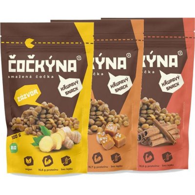 Čočkýna Smažená Čočka Bio skořice 100 g – Zboží Mobilmania