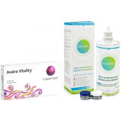 Cooper Vision Avaira Vitality 6 čoček + Solunate Multi-Purpose 400 ml s pouzdrem