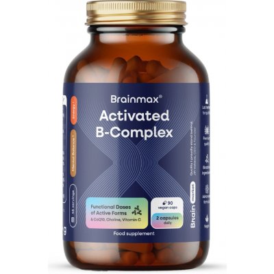 BrainMax Activated B-Complex Aktivovaný B Komplex 90 rostlinných kapslí – Zboží Mobilmania
