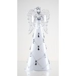 DT GLASS Anděl malovaný s miskou pro čajovou svíčku bílá – Zboží Dáma