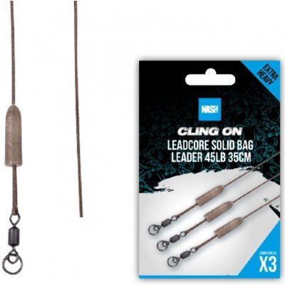 Nash Montáž Cling On Leadcore Solid Bag Leader 35 cm 45 lb 3 ks – Hledejceny.cz