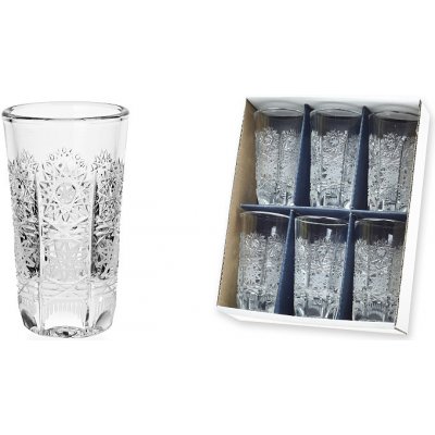 Bohemia Crystal Bohemia Crystal Broušené sklenice na destiláty likér panák rovný 6 x 30 ml – Zboží Mobilmania