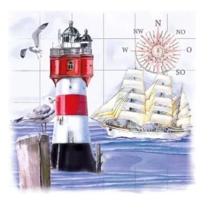 Ambiente Europe BV ubrousek 33x33cm Maják na moři – Zboží Dáma