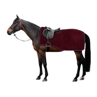 HORZE Bederní deka Kiel fleecová burgundy – Sleviste.cz