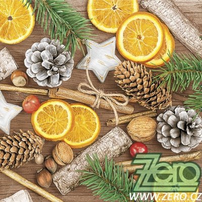 Maki ubrousky Vánoce skořice a pomeranč 3N 20ks 33x33cm – Zbozi.Blesk.cz
