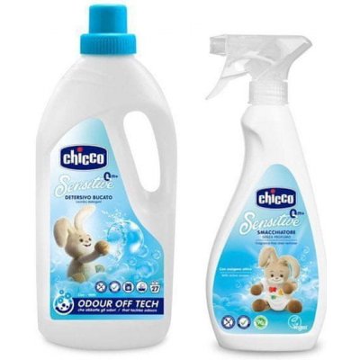 Chicco Sensitive prací prostředek dětský 1,5 l + Odstraňovač skvrn Sensitive 500 ml – Zboží Mobilmania