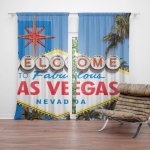 Závěsy Welcome to Las Vegas: 2 ks - 140x250 cm - Sablio – Hledejceny.cz