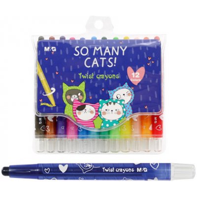 M & G So Many Cats voskovky vysouvatelné sada 12 ks – Zboží Dáma