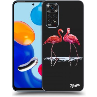 Pouzdro Picasee silikonové Xiaomi Redmi Note 11 - Flamingos couple černé